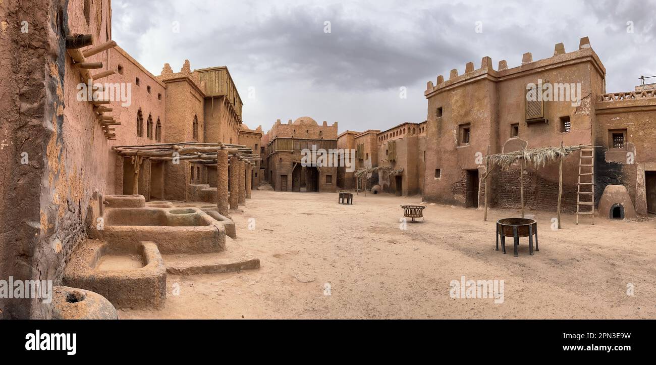 Ouarzazate: The Set of Prince of Persia, film d'azione fantasy del 2010 di Mike Newell con Jake Gyllenhaal, creato nei famosi Atlas Corporation Studios Foto Stock
