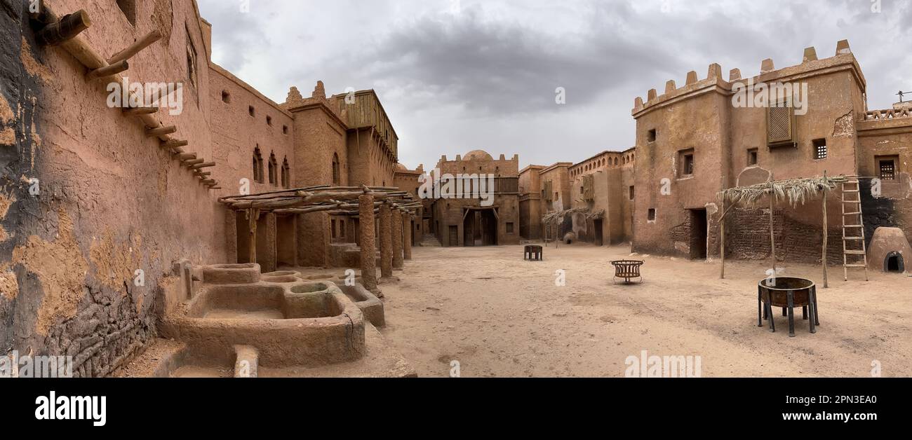 Ouarzazate: The Set of Prince of Persia, film d'azione fantasy del 2010 di Mike Newell con Jake Gyllenhaal, creato nei famosi Atlas Corporation Studios Foto Stock
