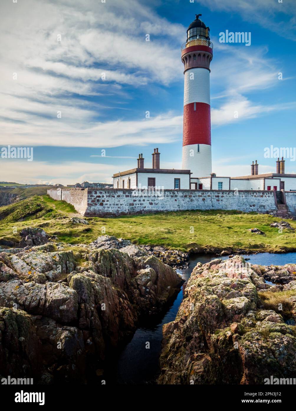 Faro di Buchan Ness Foto Stock