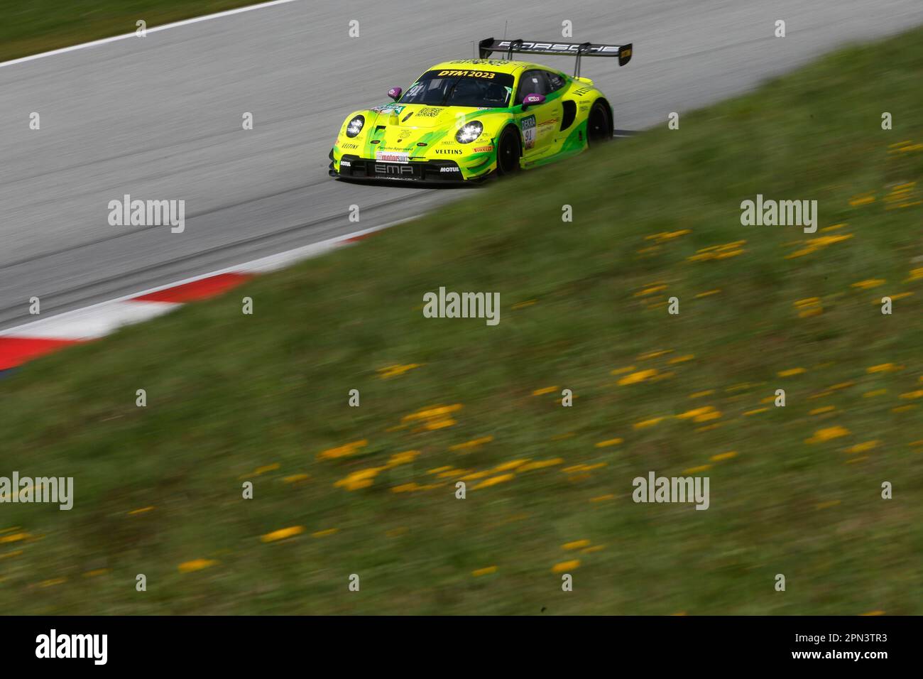 Spielberg, Austria: DTM Test Spielberg, 91 Manthey EMA DEU Porsche 911 GT3 R Thomas Preining Foto Stock