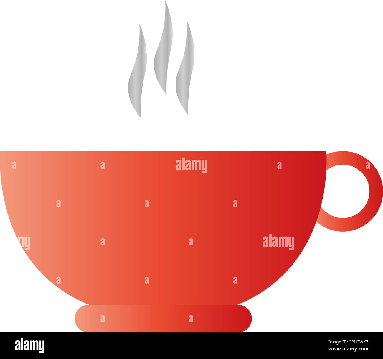 Tazza di tè fumante: Una rilassante icona colorata Vector di una tazza di tè o caffè perfettamente estratto Illustrazione Vettoriale