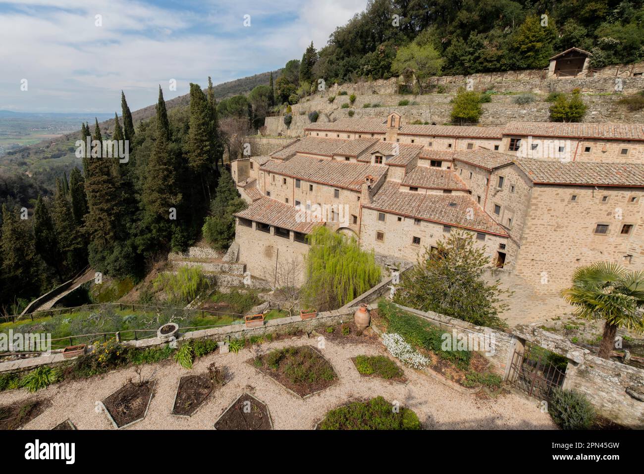 Convento de le celle a Cortona, Italia Foto Stock