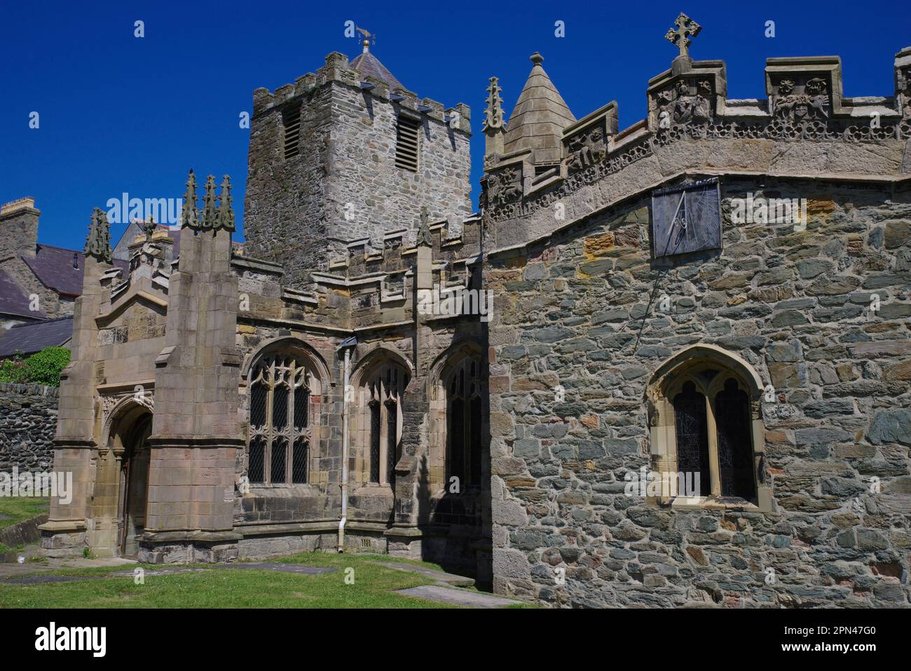 Chiesa di St Cybi, Eglwys, Holyhead, Anglesey, Galles del Nord, Regno Unito. Foto Stock