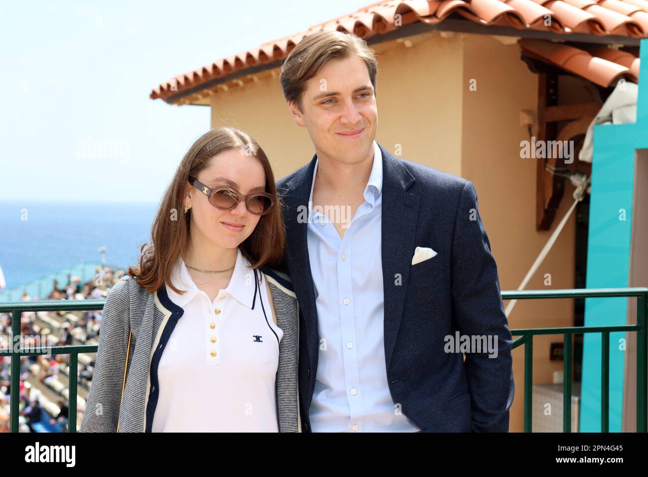 Monaco, Monaco. 15th Apr, 2023. MONACO, Monte Carlo, 15. Aprile 2023; principessa Alexandra de Hanovre e ben Sylvester Strautmann, principessa Alexandra di Hannover con il suo fidanzato ben-Sylvester Strautmann partecipano all'Open Master 1000 Monte Carlo Aprile 15 2023, foto e copyright immagini Thierry CARPICO/ATP (CARPICO Thierry/ATP/SPP) Credit: SPP Sport Press Photo. /Alamy Live News Foto Stock