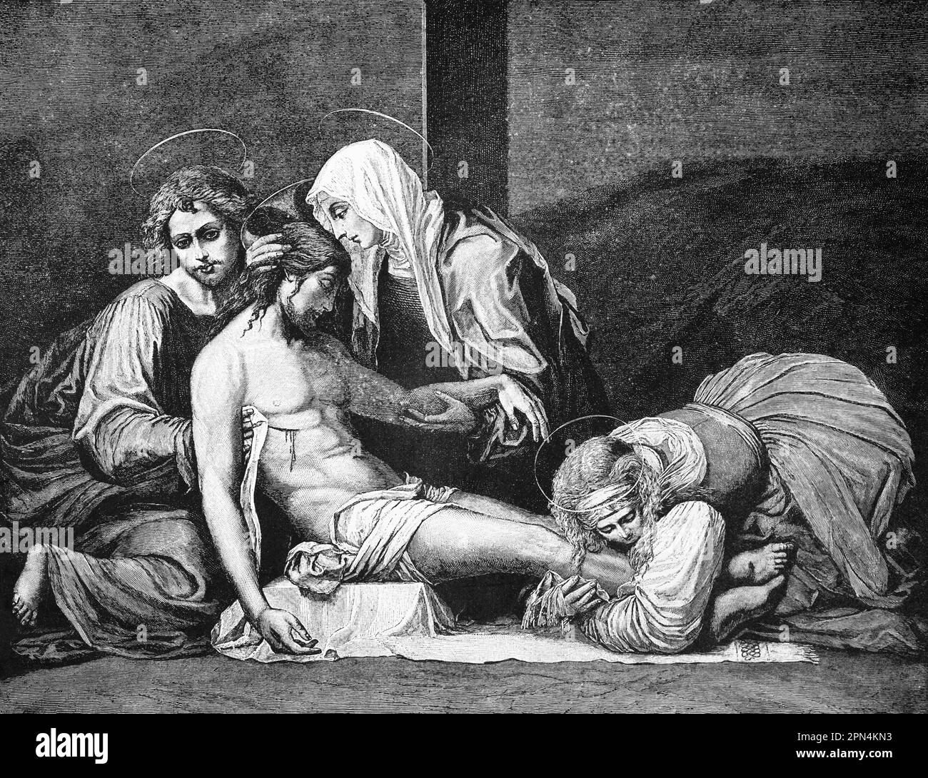Lamento di Cristo, bibbia, nuovo Testamento, primo Libro Corinzi, capitolo 13, Illustrazione storica 1890 Foto Stock