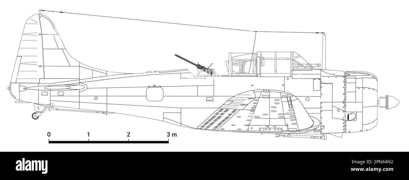 Douglas SBD-3 senza Dauntless Foto Stock