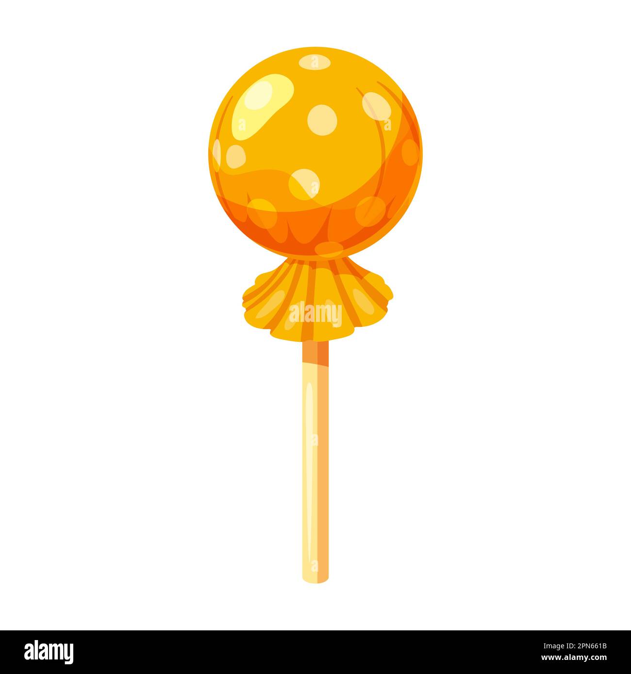 Caramella su un bastone isometrico 3D dolce. Vettore di caramello Lollipop Illustrazione Vettoriale