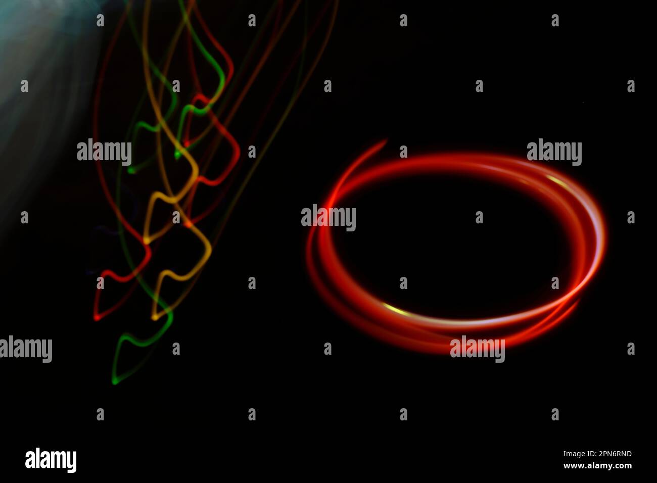 sfondo astratto, tracce di luce utilizzando la tecnica icm Foto Stock