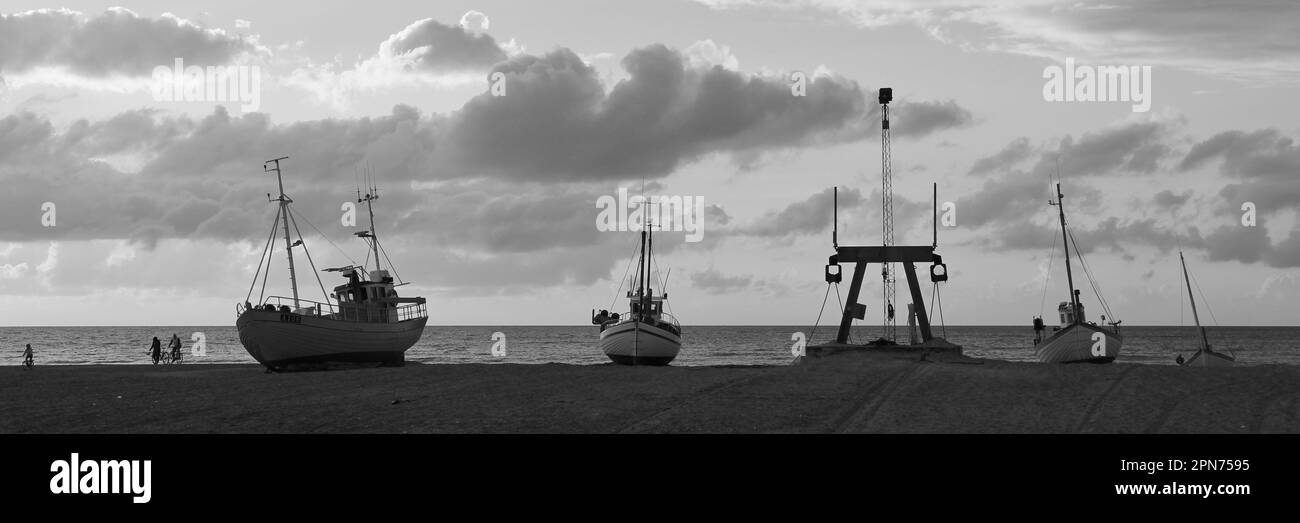 Serata tranquilla al Slettestrand, Danimarca. Foto Stock