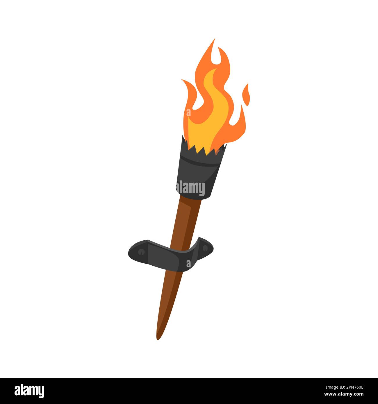 Torcia antincendio per l'illustrazione vettoriale di prigioni oscure Illustrazione Vettoriale