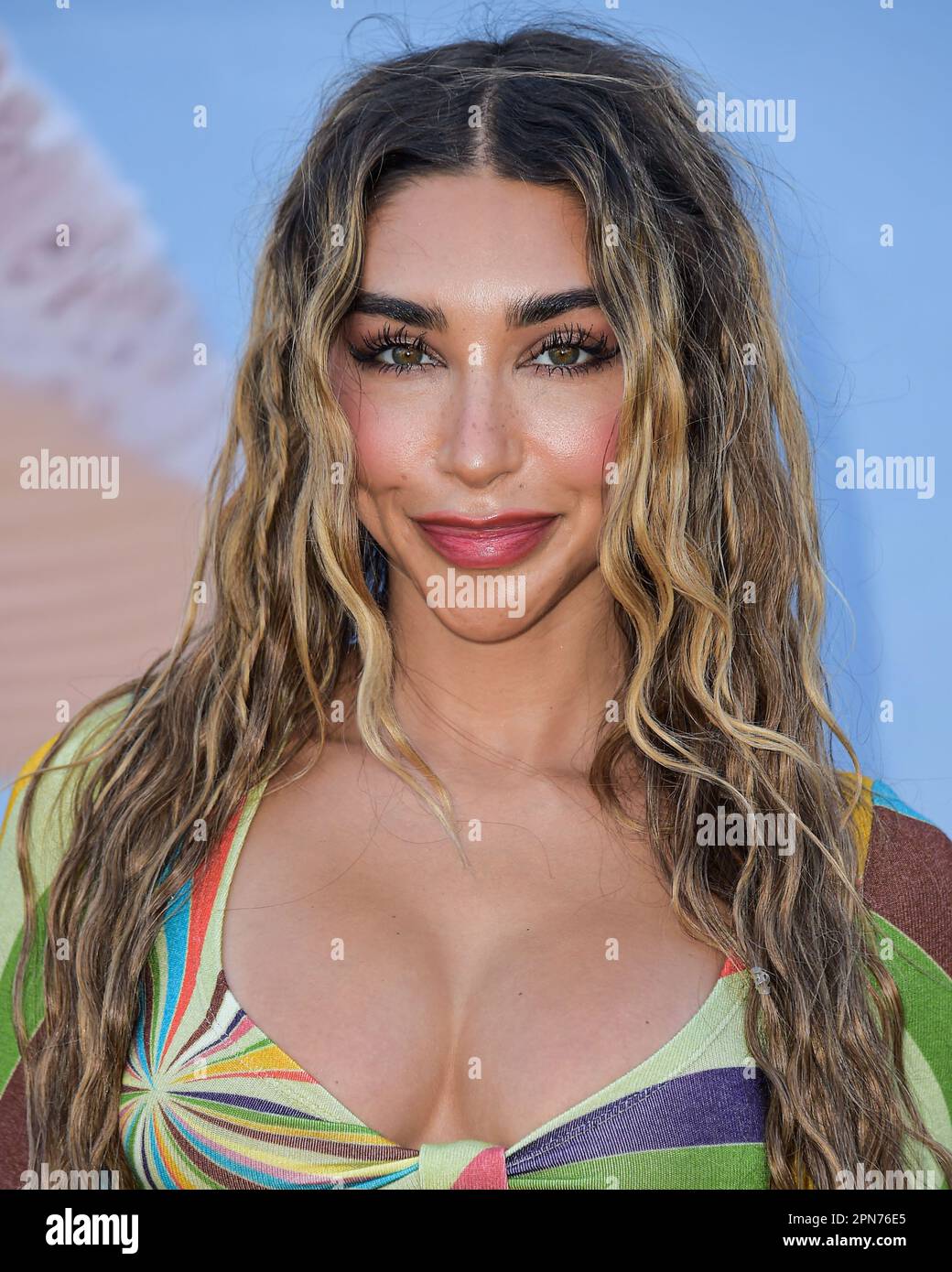 THERMAL, COACHELLA VALLEY, RIVERSIDE COUNTY, CALIFORNIA, USA - 15 APRILE: Chantel Jeffries arriva al REVOLVE Festival 2023 per celebrare il 20th° anniversario DELLA RIVOLTA in collaborazione con il gruppo h.wood il 15 aprile 2023 a Thermal, Coachella Valley, Riverside County, California, Stati Uniti. (Foto di Image Press Agency) Foto Stock