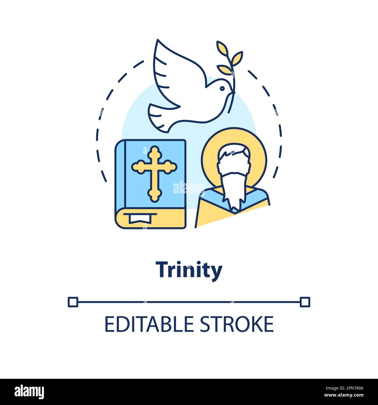 Icona del concetto Trinity Illustrazione Vettoriale