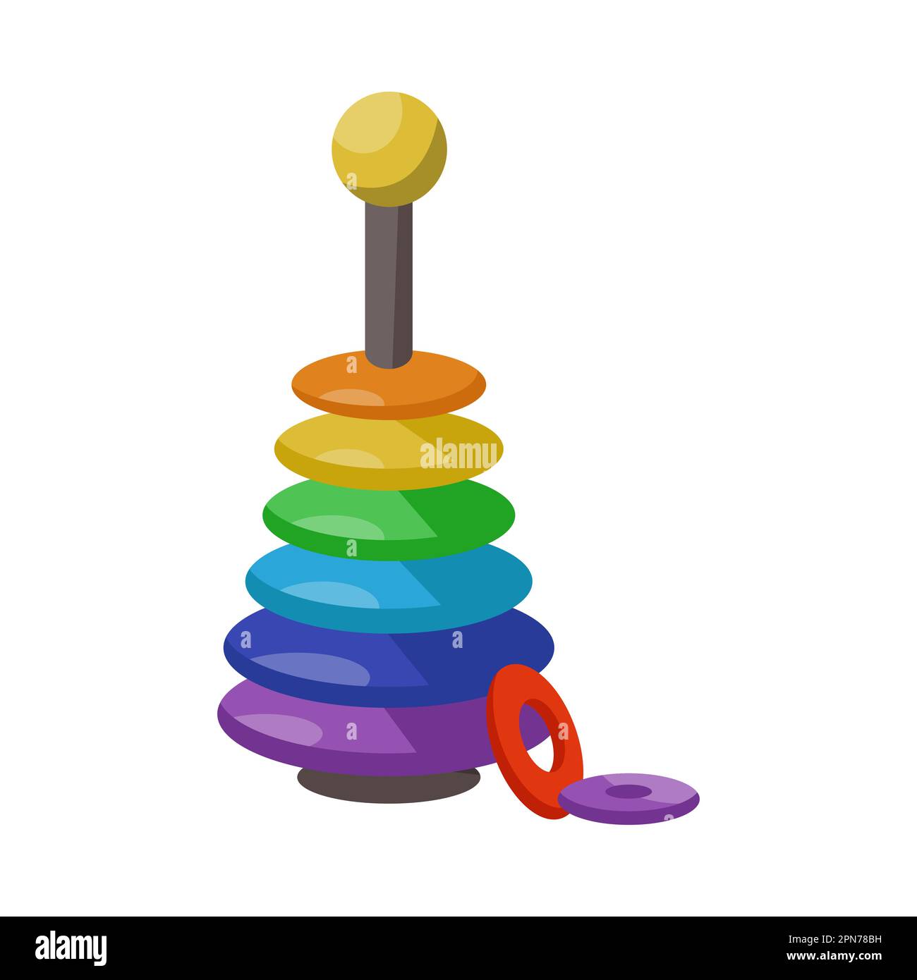 Anelli colorati per l'illustrazione vettoriale dei bambini Illustrazione Vettoriale