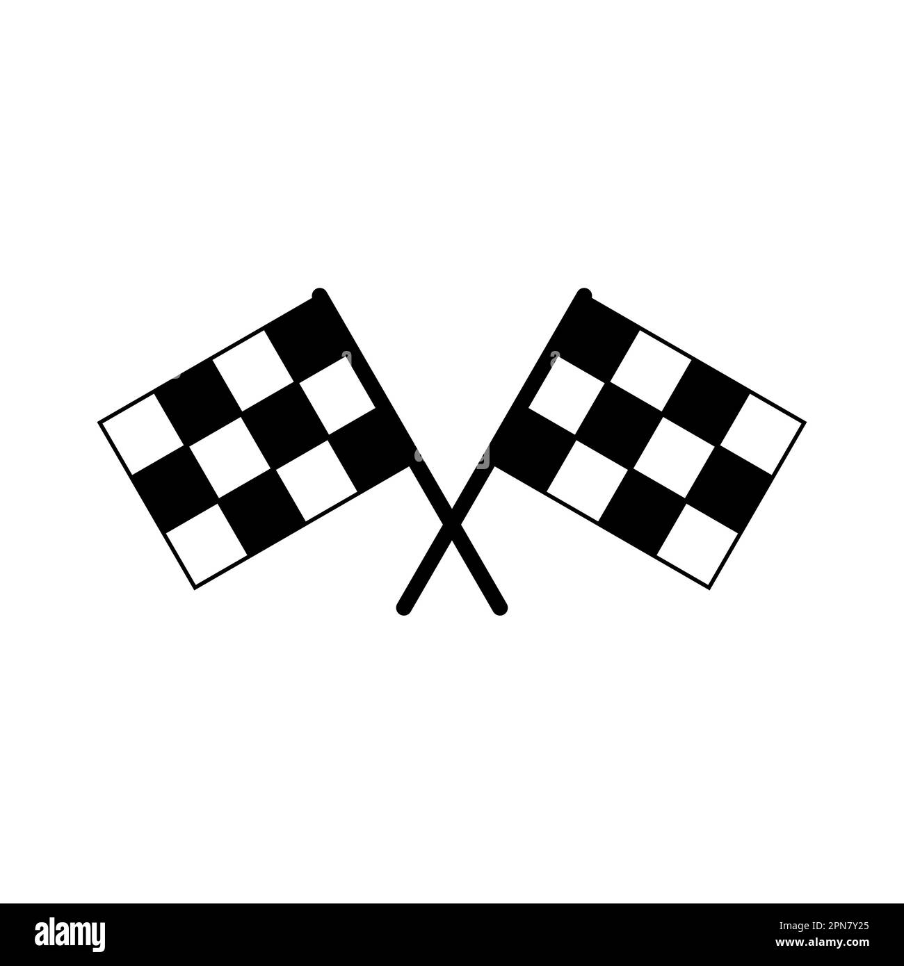 Vettore icona bandiera da corsa. Icona della bandiera da corsa.icona della bandiera da corsa a scacchi Illustrazione Vettoriale