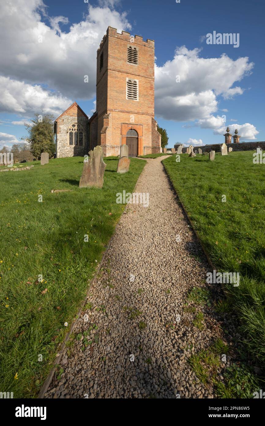 Chiesa di Hamstead Marshall (Chiesa di Santa Maria), Hamstead Marshall, Newbury, Berkshire, Inghilterra, Regno Unito, Europa Foto Stock
