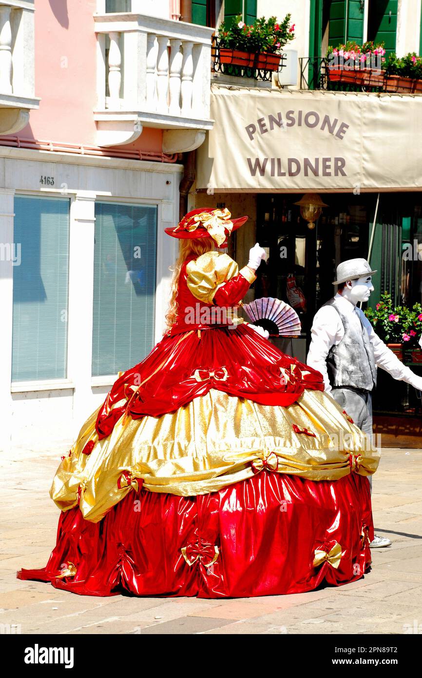 Artisti di strada a Venezia, città metropolitana di Venezia, regione Veneto, Italia, Europa Foto Stock