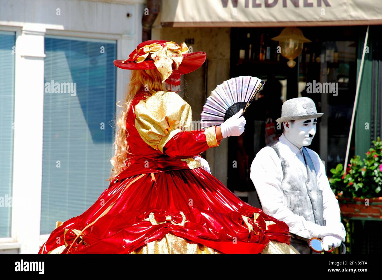 Artisti di strada a Venezia, città metropolitana di Venezia, regione Veneto, Italia, Europa Foto Stock