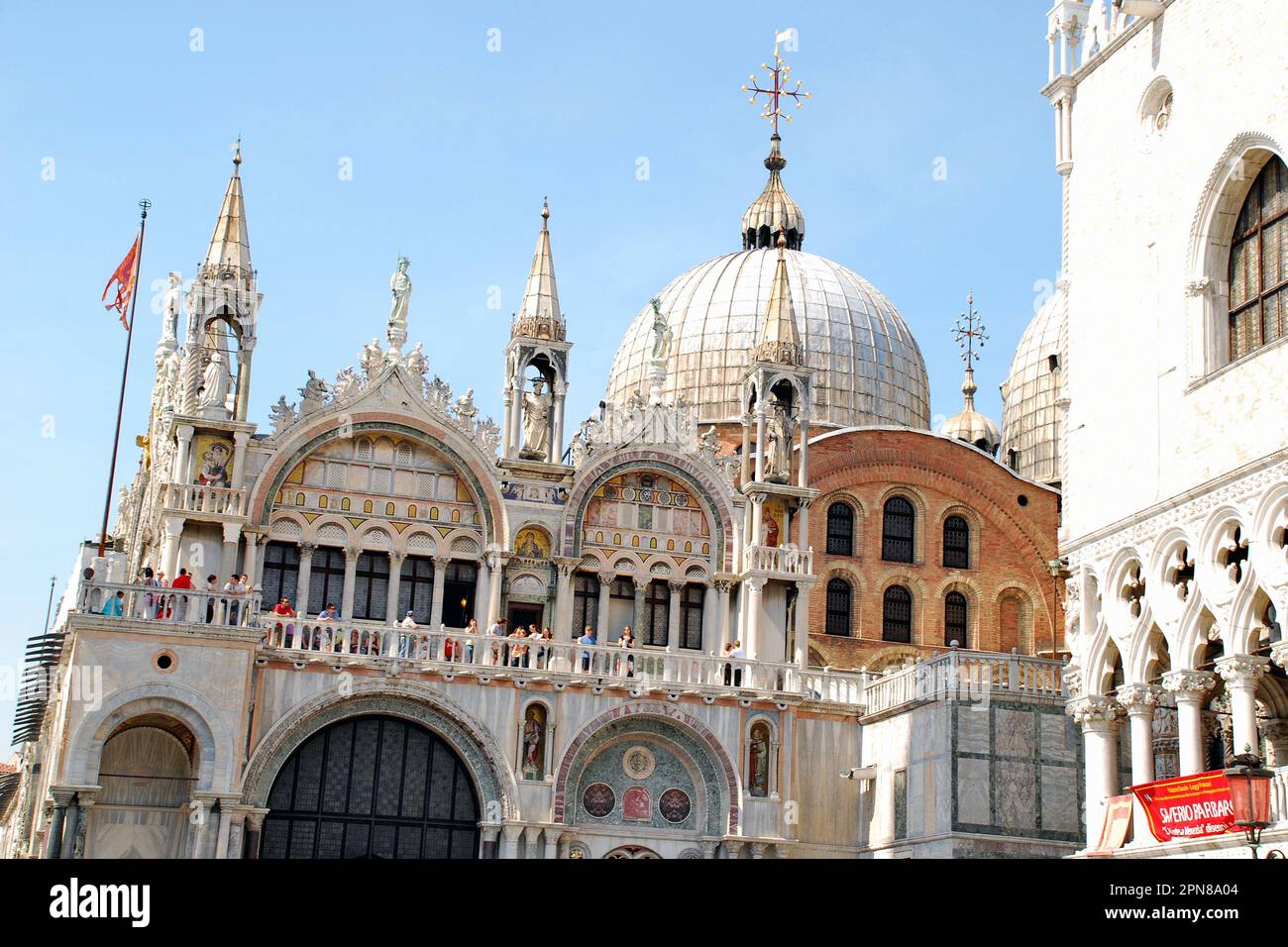 Vista parziale all'aperto di St San Marco, Venezia, città metropolitana di Venezia, regione Veneto, Italia, Europa Foto Stock