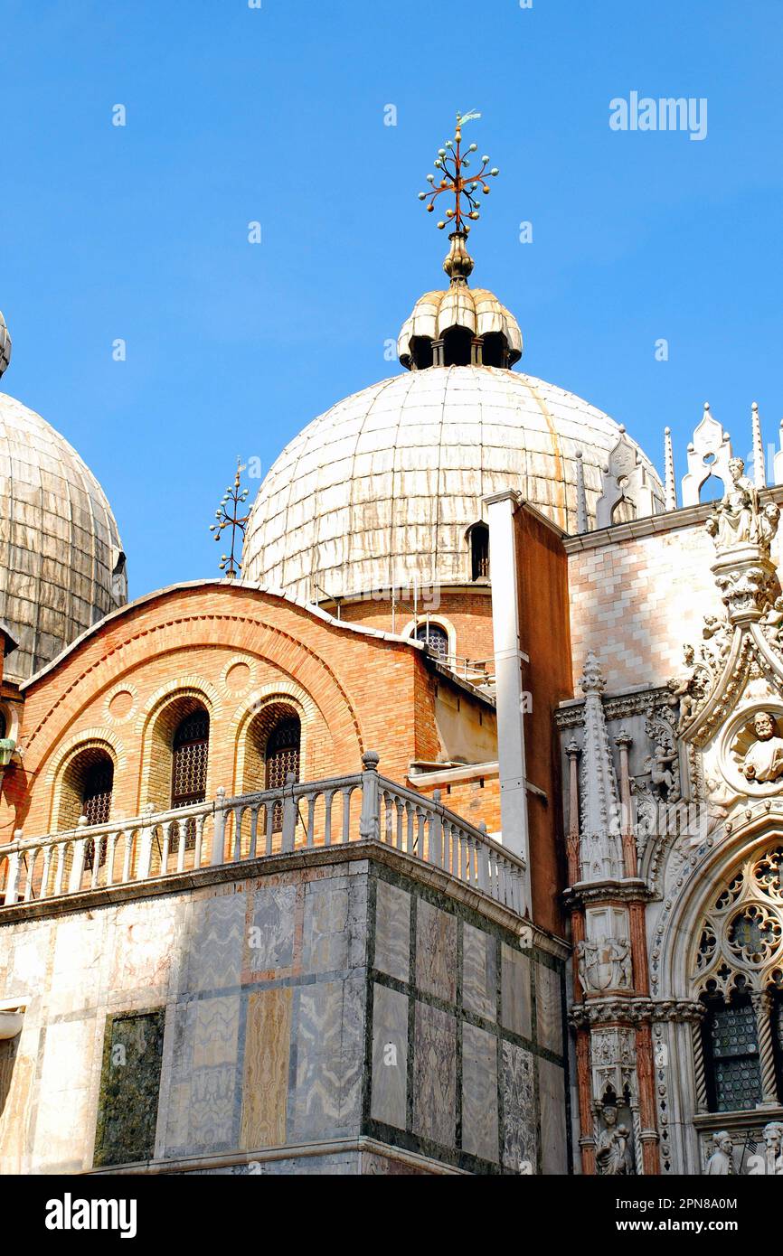 Vista parziale all'aperto di St San Marco, Venezia, città metropolitana di Venezia, regione Veneto, Italia, Europa Foto Stock