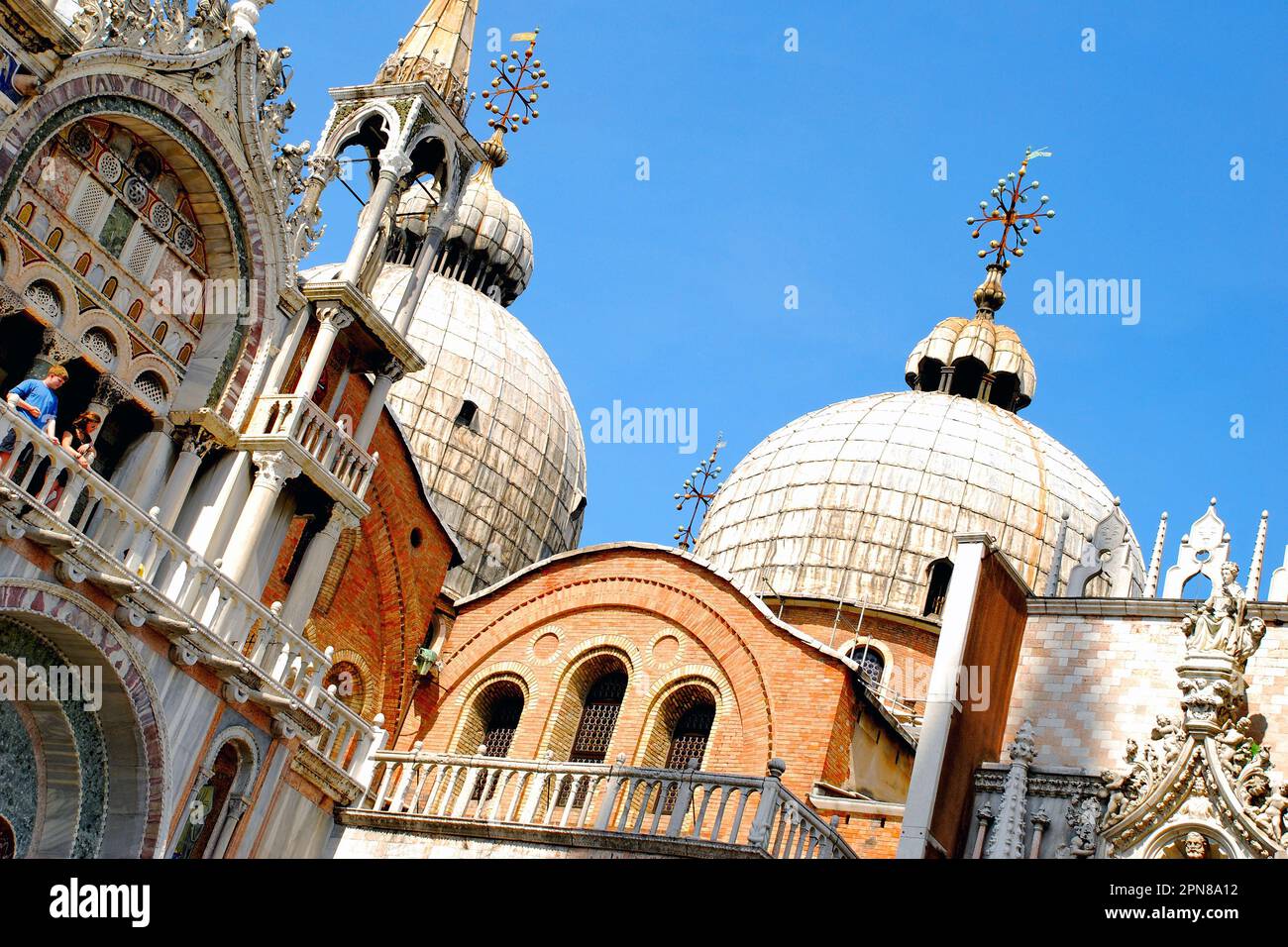Vista parziale all'aperto di St San Marco, Venezia, città metropolitana di Venezia, regione Veneto, Italia, Europa Foto Stock