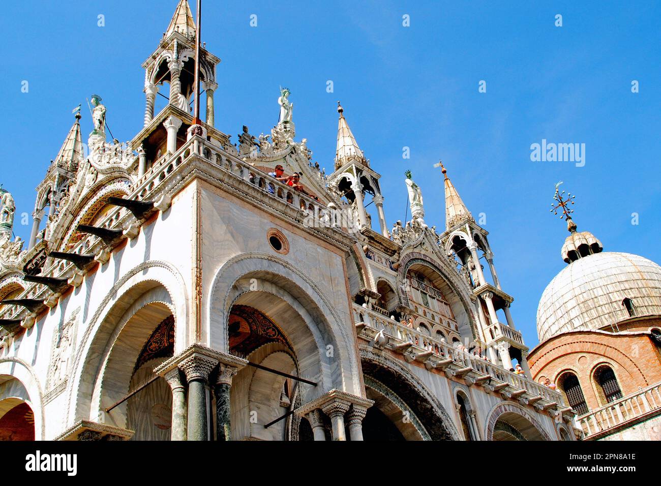 Vista parziale all'aperto di St San Marco, Venezia, città metropolitana di Venezia, regione Veneto, Italia, Europa Foto Stock