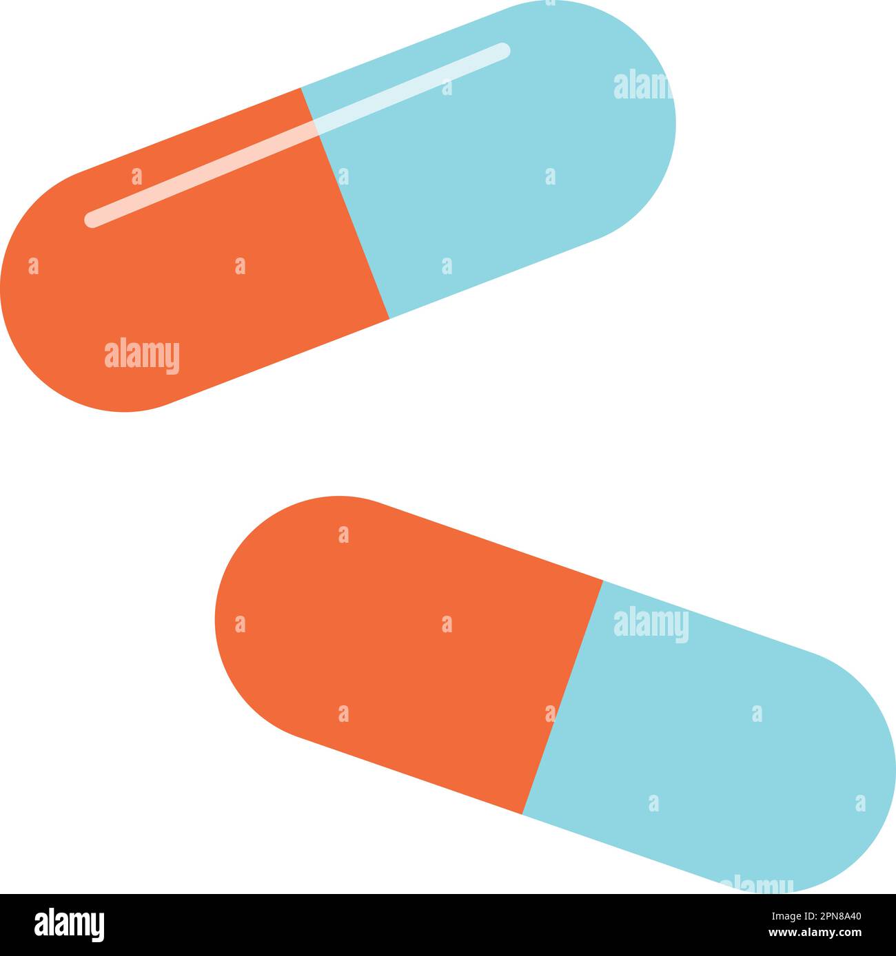 compressa di capsula di pillole di farmaco su sfondo bianco Illustrazione Vettoriale