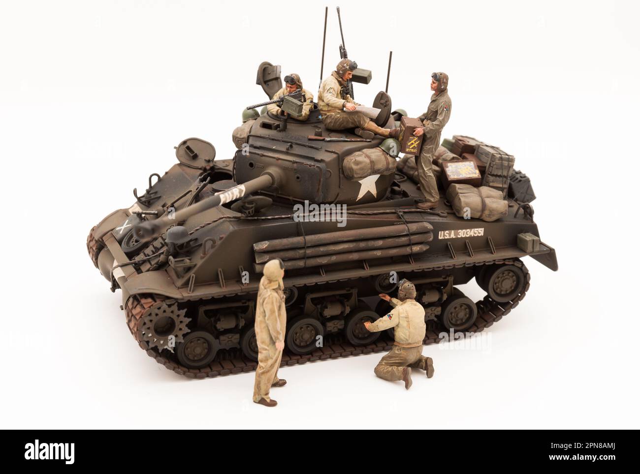 M4A3E8 serbatoio Easy Eight Sherman, serbatoio Fury modello in scala 1:1 35 Foto Stock