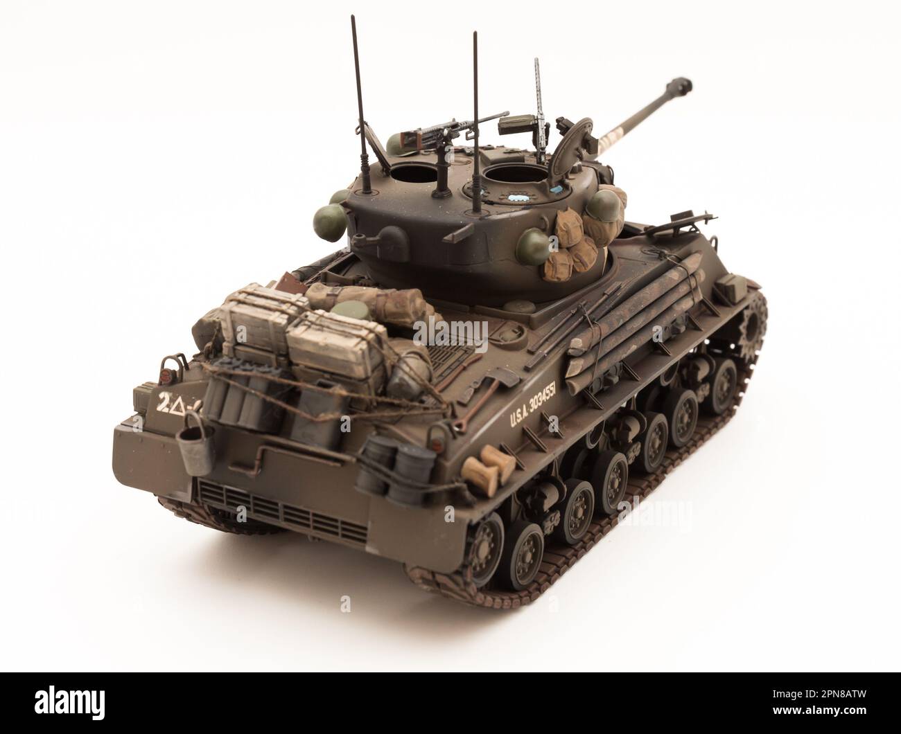 M4A3E8 serbatoio Easy Eight Sherman, serbatoio Fury modello in scala 1:1 35 Foto Stock