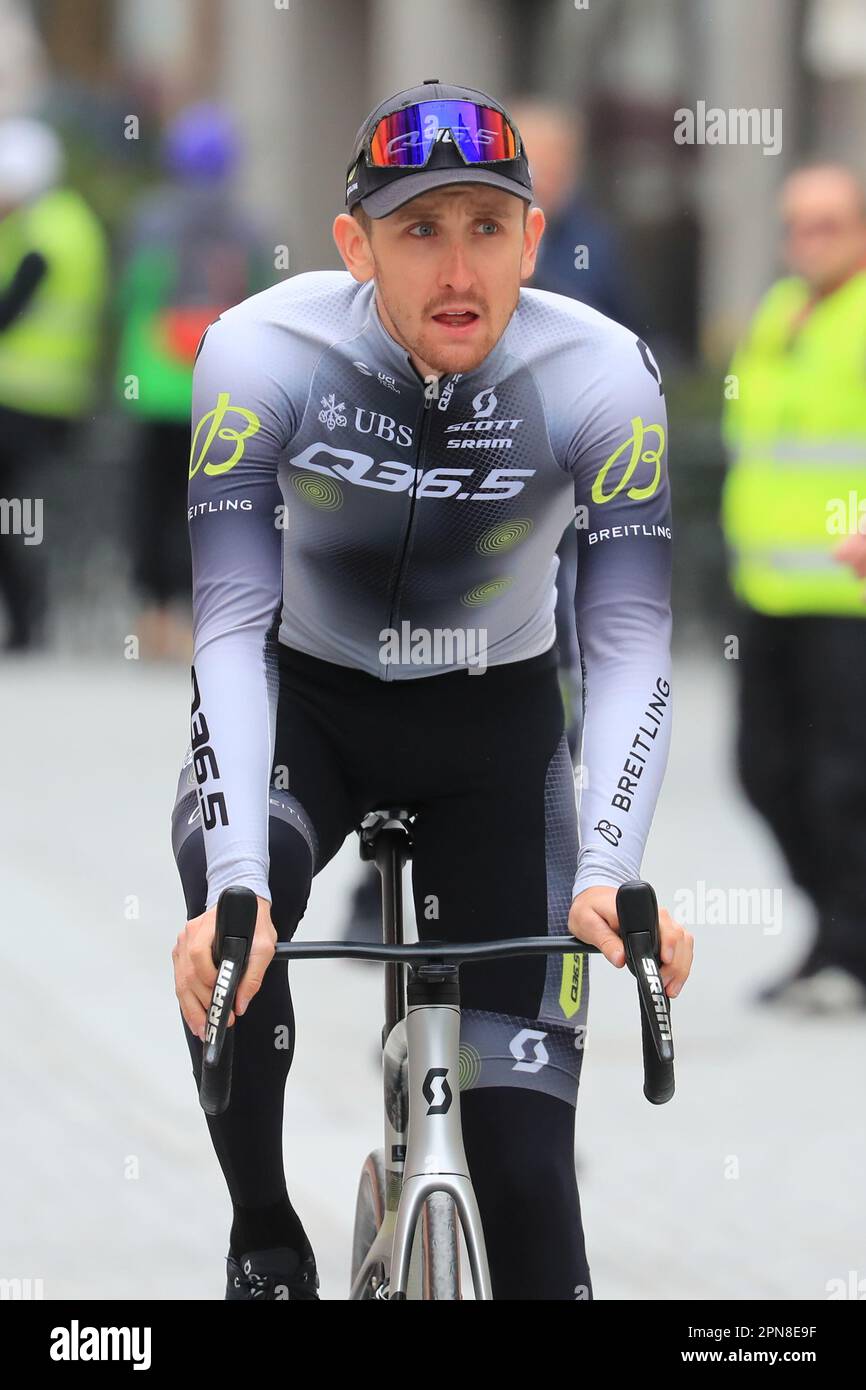 Alpach, Austria. 17th aprile 2023: Alpach, Austria: 2023 UCI Tour delle Alpi Road Cycling Race, prima tappa da Rattenberg ad Alpbach; Mark Donovan Credit: Action Plus Sports Images/Alamy Live News Foto Stock