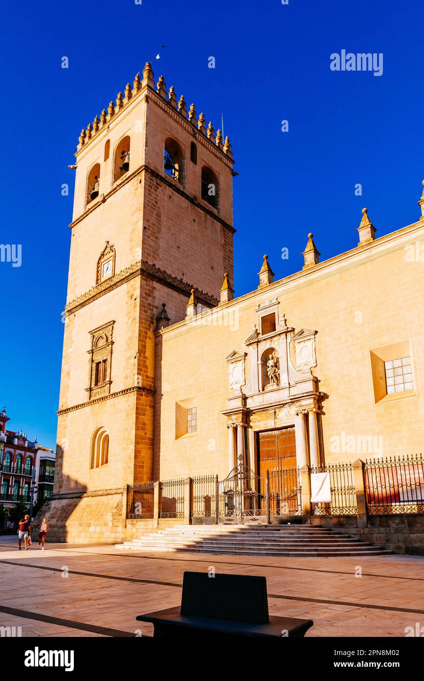 Cattedrale Metropolitana di San Giovanni Battista di Badajoz, cattedrale cattolica. Badajoz, Estremadura, Spagna, Europa Foto Stock
