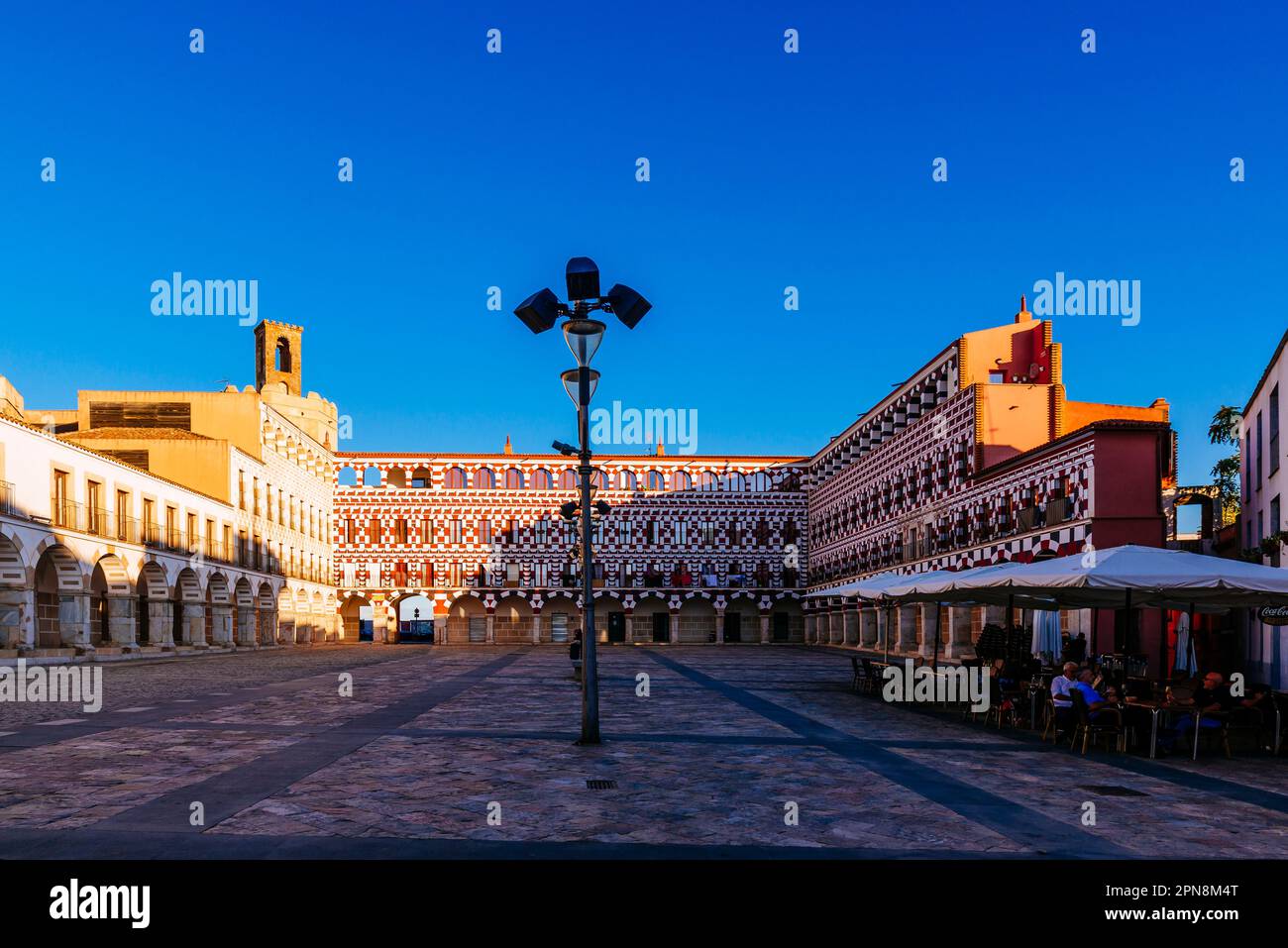 Plaza alta di Badajoz conosciuto anche come Marín de Rodezno vecchio suk musulmano Badajoz. Badajoz, Estremadura, Spagna, Europa Foto Stock
