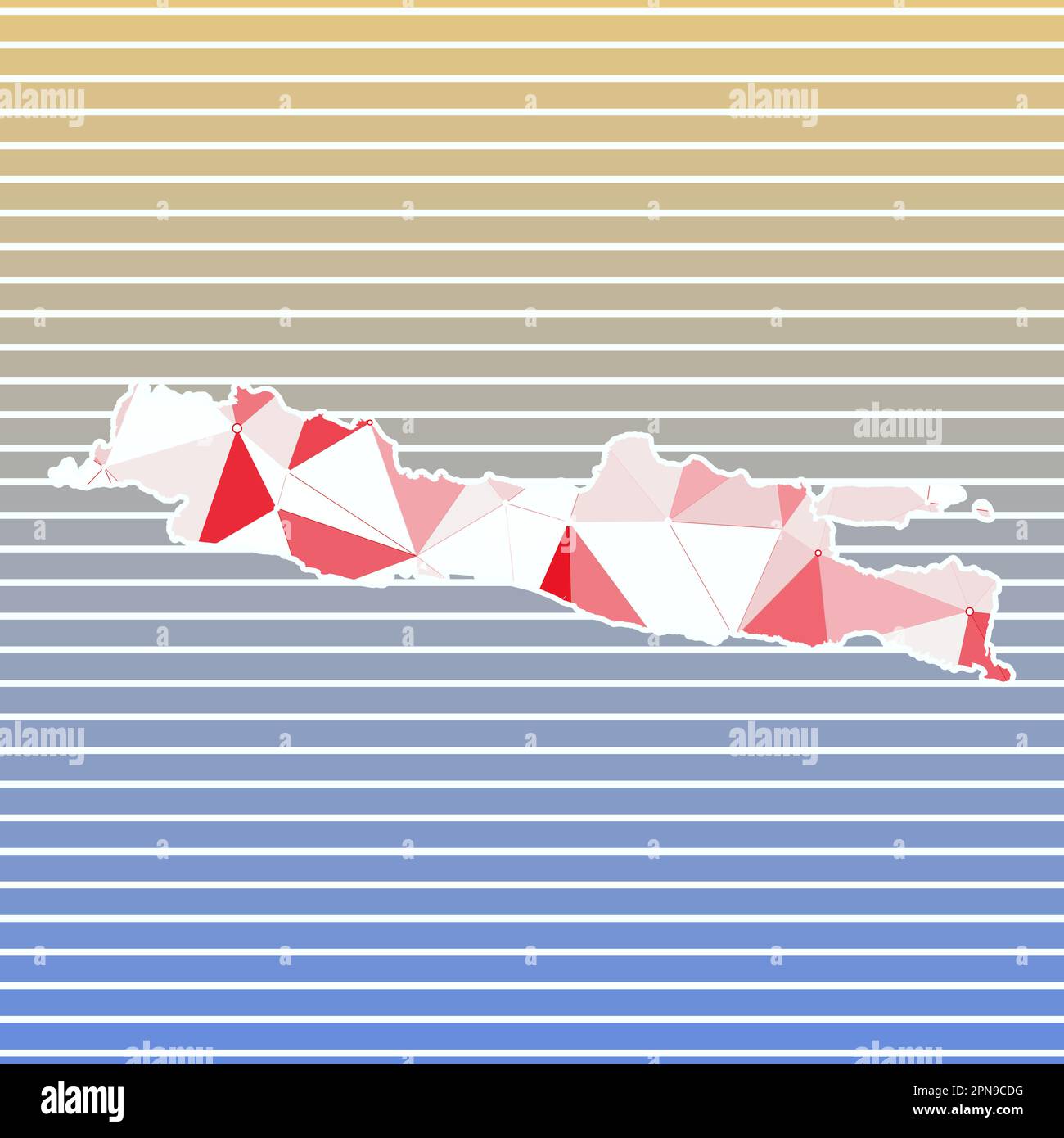 Illustrazione vettoriale Java. Design Java su sfondo a strisce sfumate. Tecnologia, Internet, rete, concetto di telecomunicazione. Illustrazione Vettoriale