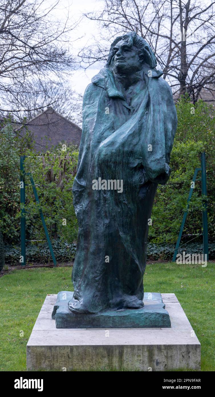 Monumento a Balzac, Auguste Rodin, Honoré de Balzac. Museo Rodin, Parigi, Francia Foto Stock
