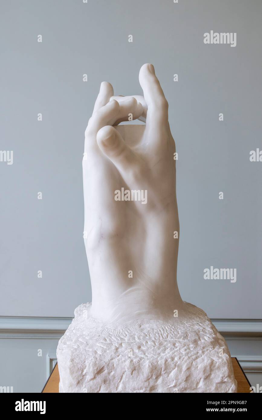Il segreto, marmo intagliato, di Rodin 1909, Museo Rodin, Parigi, Francia Foto Stock