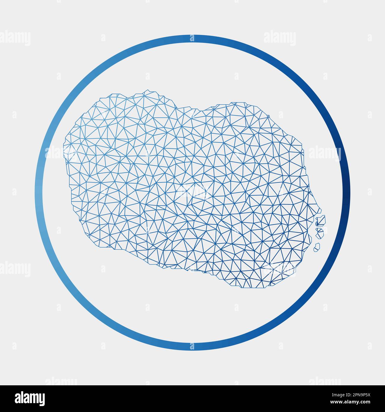 Icona di Rarotonga. Mappa della rete dell'isola. Cartello rotondo Rarotonga con anello sfumato. Tecnologia, internet, rete, concetto di telecomunicazione. Vettore i Illustrazione Vettoriale