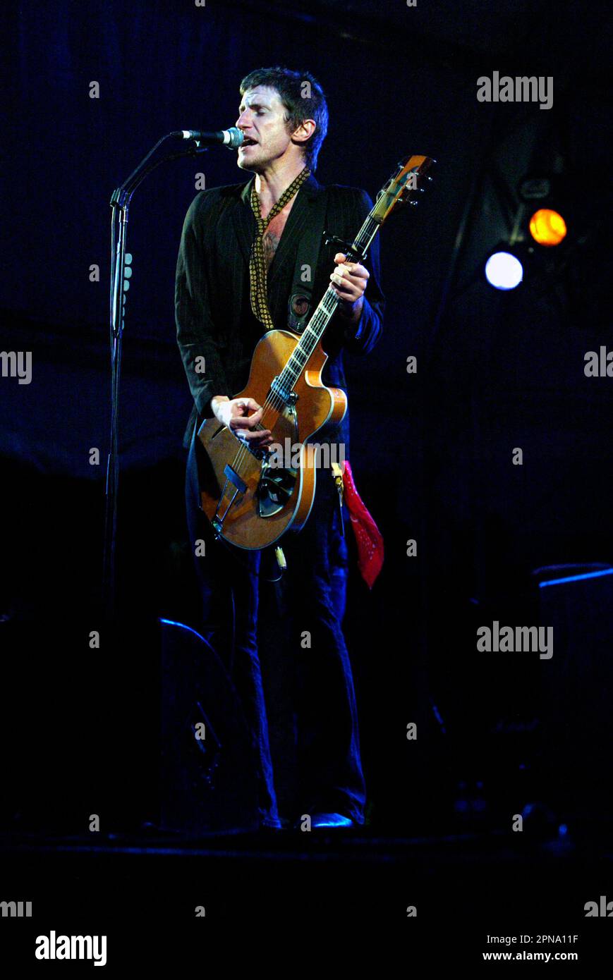 Tim Rogers of You Am i Performing Live at the Big Day out music festival. Sydney Showground, Homebush, Sydney, Australia. 25.01.07. Foto Stock