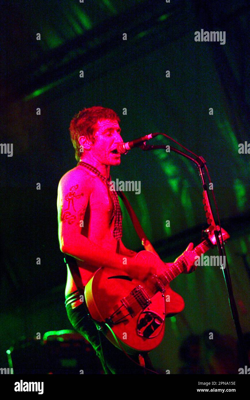 Tim Rogers of You Am i Performing Live at the Big Day out music festival. Sydney Showground, Homebush, Sydney, Australia. 25.01.07. Foto Stock