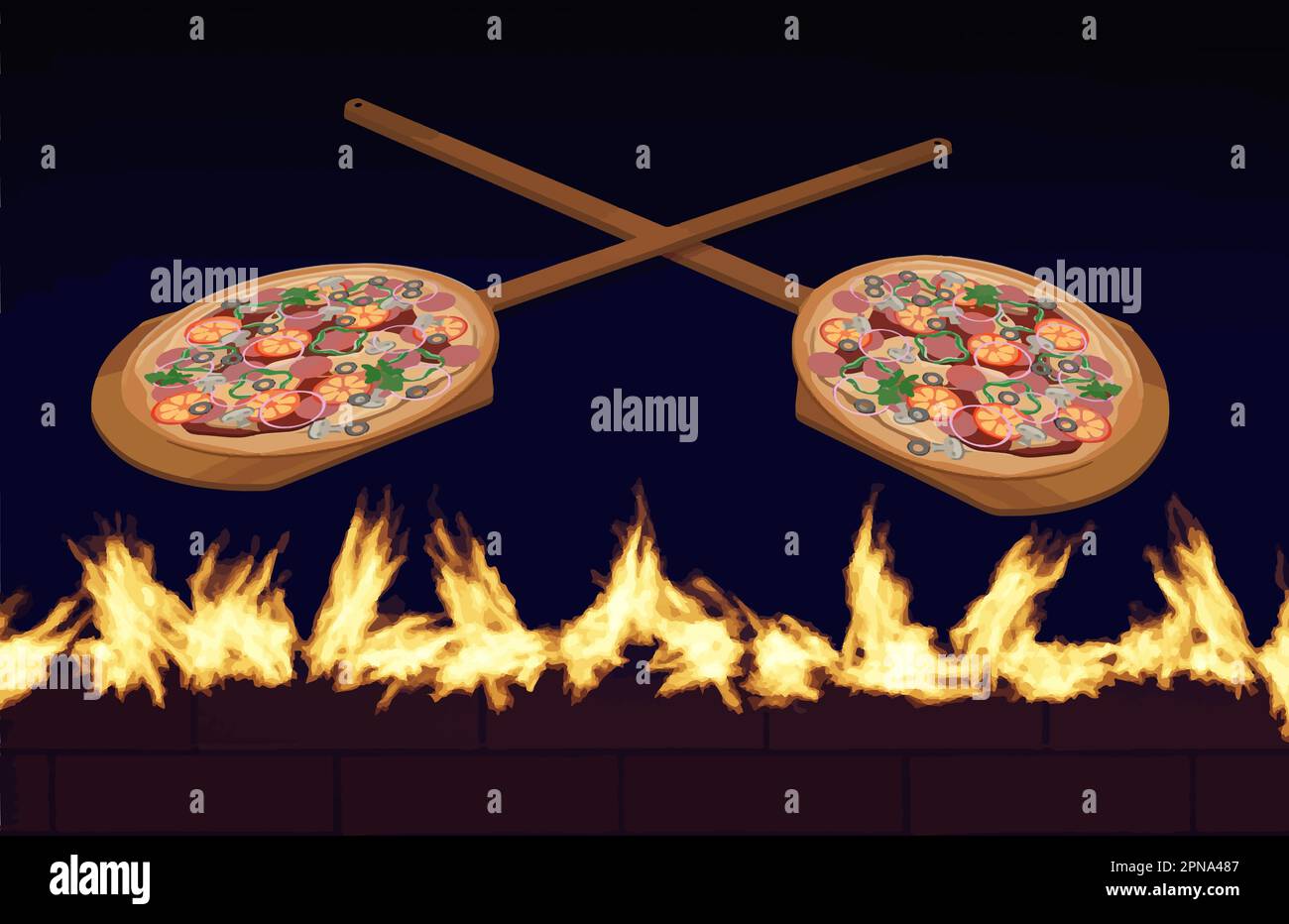 Forno a legna tradizionale a legna Immagini Vettoriali Stock Alamy