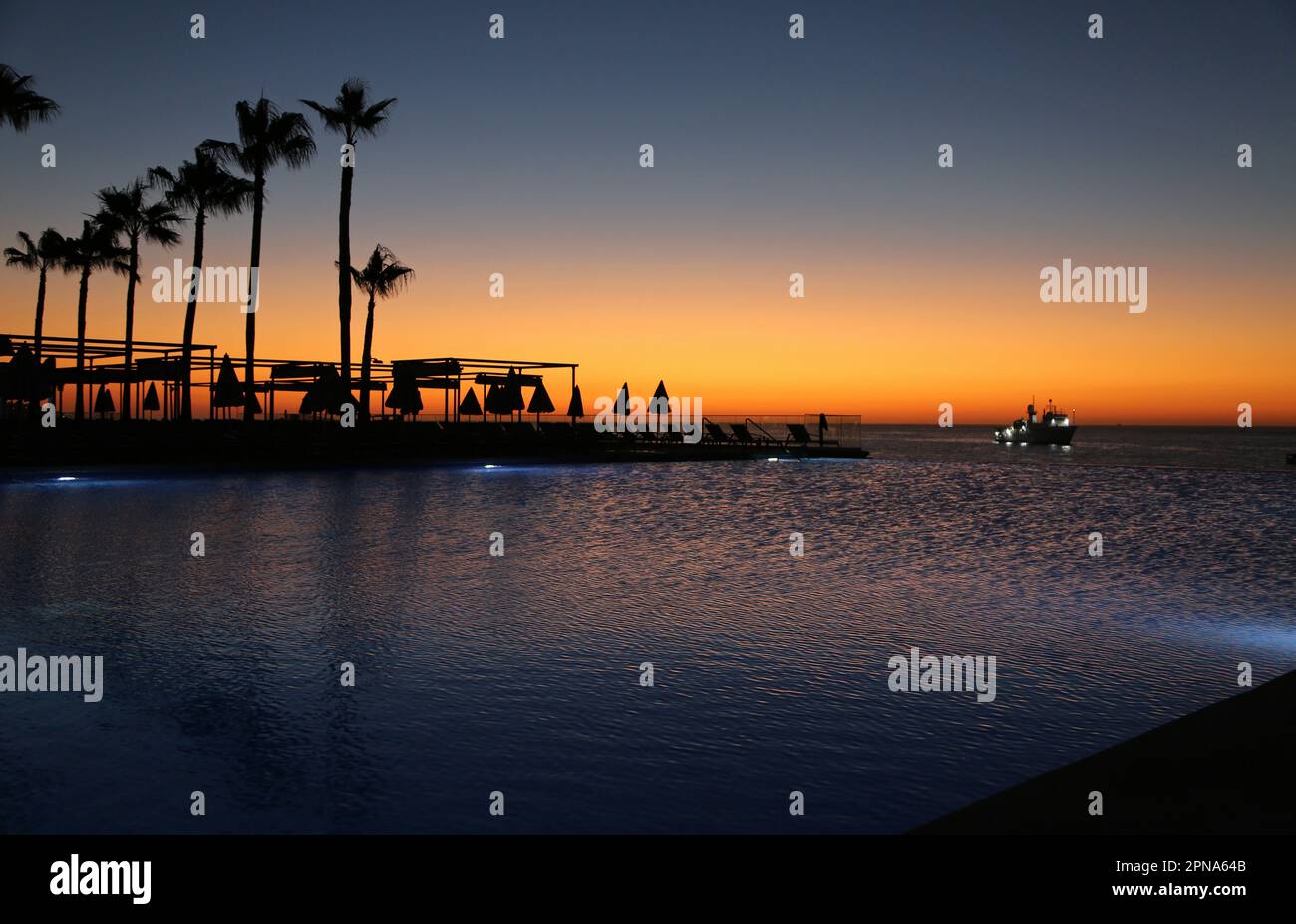 Paesaggio prima dell'alba, Messico Foto Stock