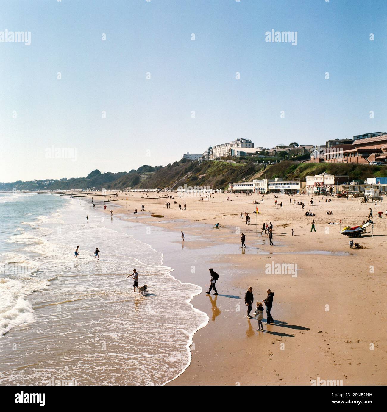 Bournemouth Beach, Bournemouth, Dorset, Inghilterra, Regno Unito. Foto Stock