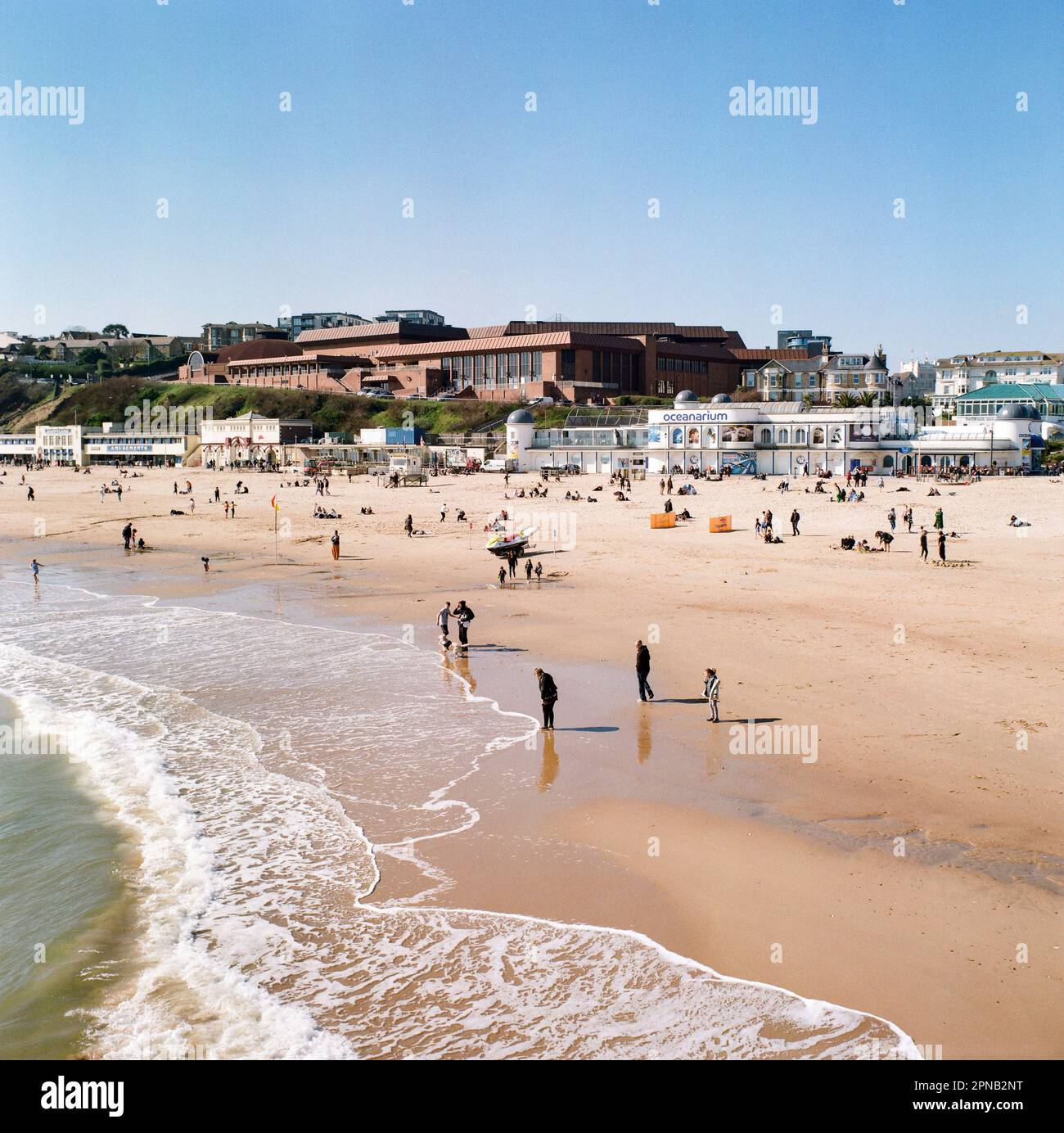 Bournemouth Beach, Bournemouth, Dorset, Inghilterra, Regno Unito. Foto Stock