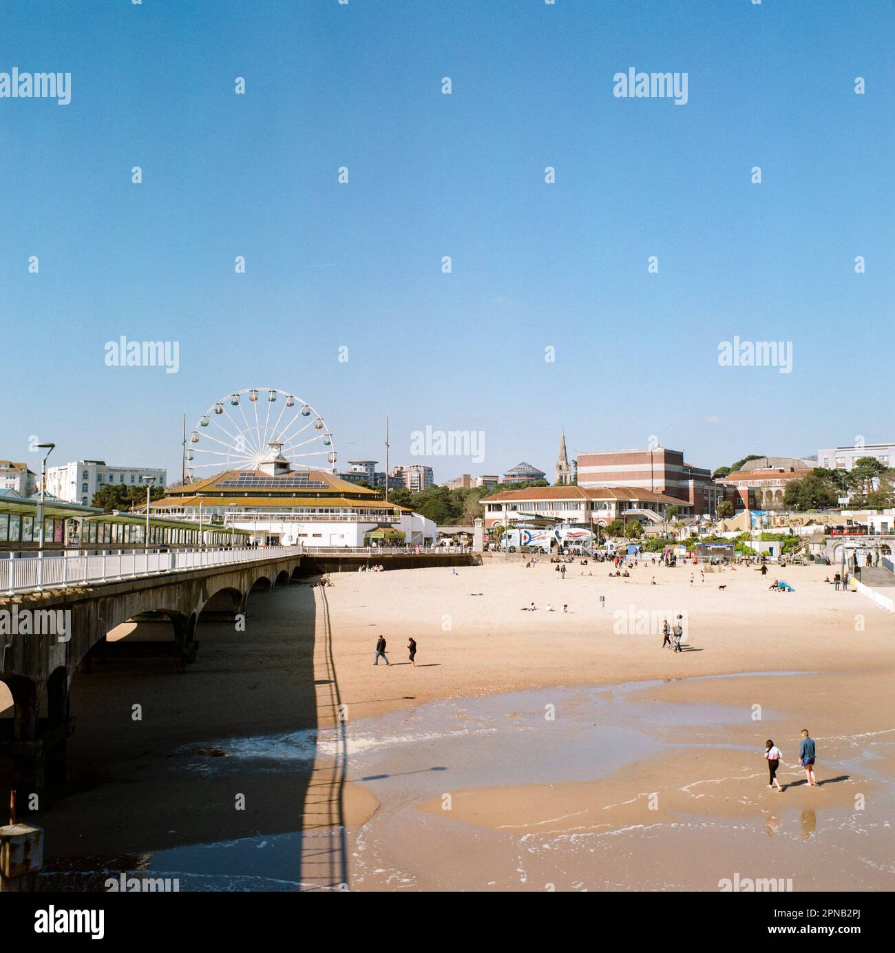 Bournemouth Beach, Bournemouth, Dorset, Inghilterra, Regno Unito. Foto Stock