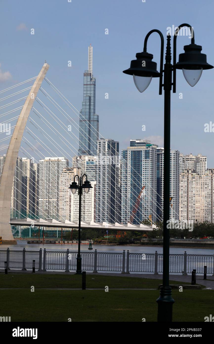 Landmark 81, il grattacielo più alto della regione del Sud-Est asiatico (461 metri di altezza). Ho Chi Minh City. Vietnam. Foto Stock