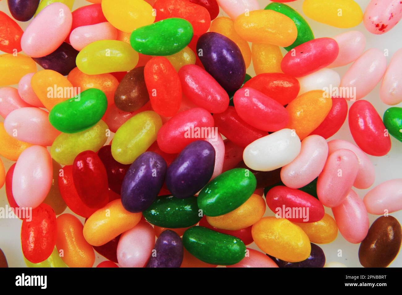 fagioli di gelatina di caramella come sfondo di colore molto piacevole Foto Stock