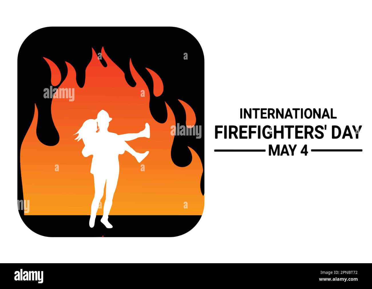 Giornata internazionale dei vigili del fuoco. Maggio 4. Concetto di vacanza. Illustrazione vettoriale Illustrazione Vettoriale