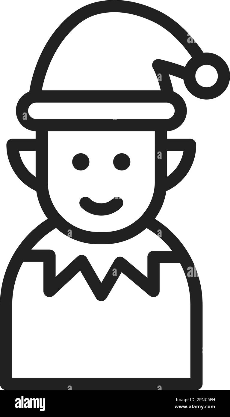 Immagine vettoriale icona Elf uomo. Adatto per applicazioni mobili, applicazioni Web e supporti di stampa. Illustrazione Vettoriale