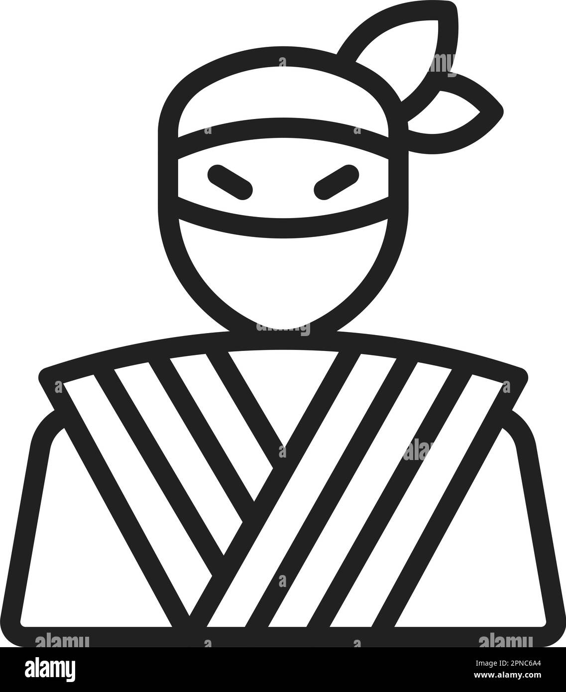 Immagine vettoriale icona Ninja. Adatto per applicazioni mobili, applicazioni Web e supporti di stampa. Illustrazione Vettoriale