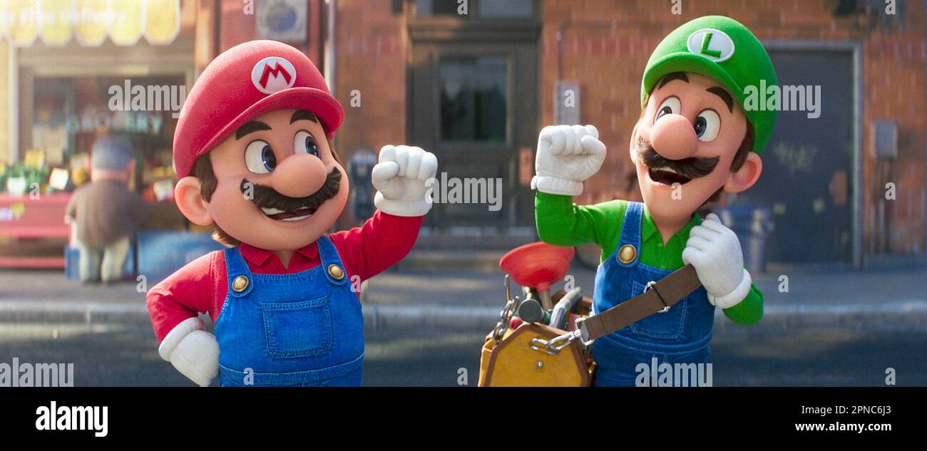 Il film Super Mario Bros Mario & Luigi Foto Stock