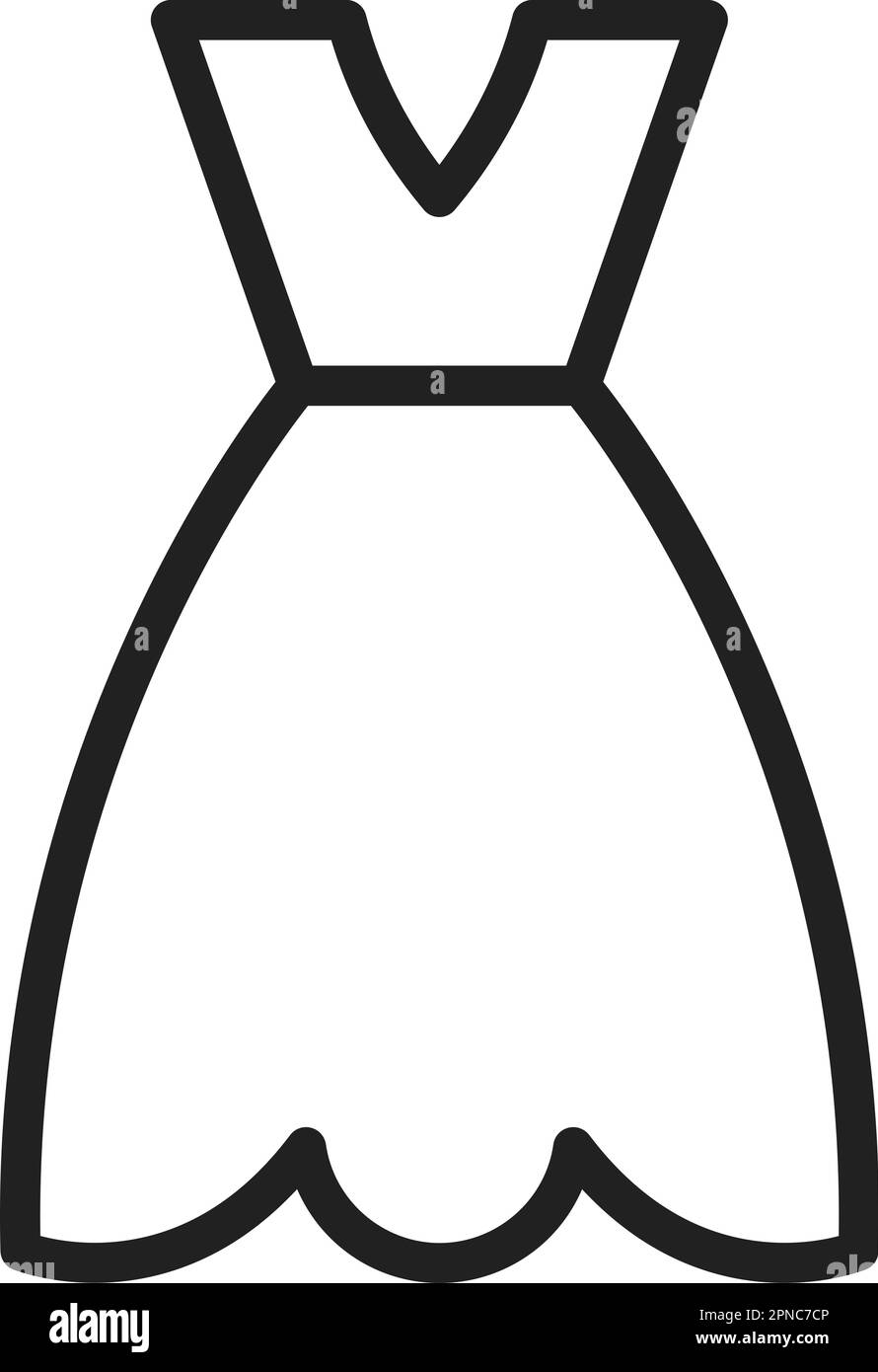 Immagine vettoriale icona di Party Dress. Adatto per applicazioni mobili, applicazioni Web e supporti di stampa. Illustrazione Vettoriale