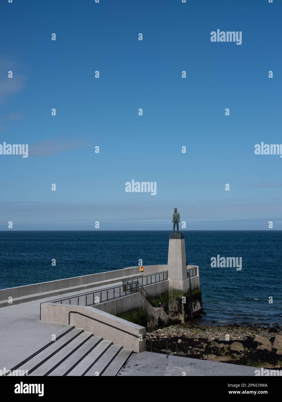 Statua di Roger Casement installata presso le terme di Dún Laoghaire Foto Stock